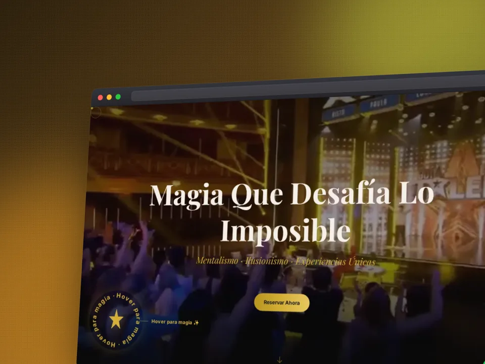 Captura de pantalla de la sección hero de la landing page de ChapMagic.