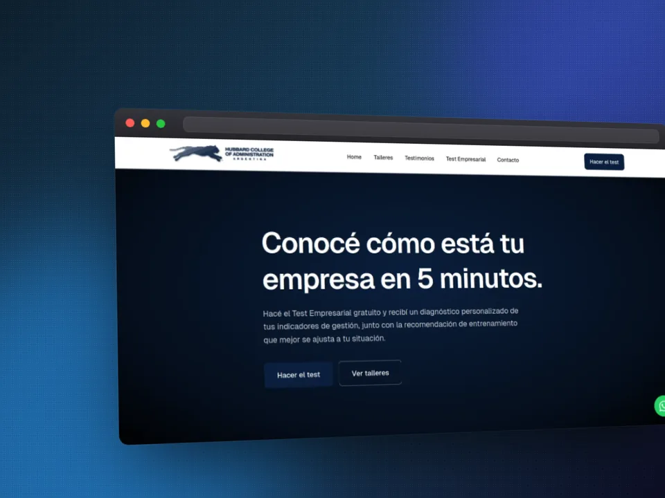Screenshot of the HCA Argentina demo website homepage.